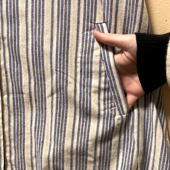 Heroes & Dreamers Linen Stripe Button Down Dress - Picture 4 of 9